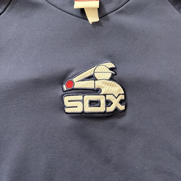 Majestic White Sox Therma Base Pullover Sweatshirt Men's XL Blue Red Spring Trai - Picture 2 of 16